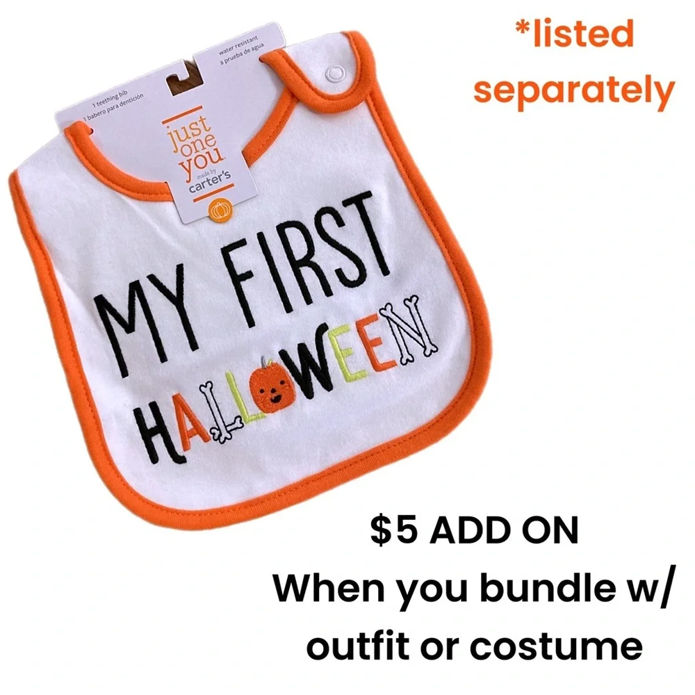 My First Halloween Bib NWT